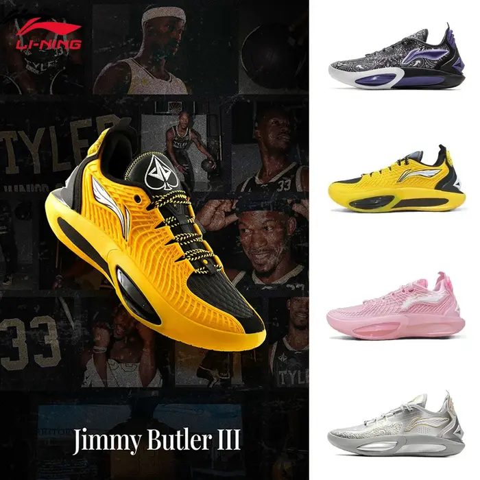 LI-NING JIMMY BUTLER 3 chaussures de basket-ball pour hommes chaussures de sport professionnelles chaussures de sport respirantes ABAU107