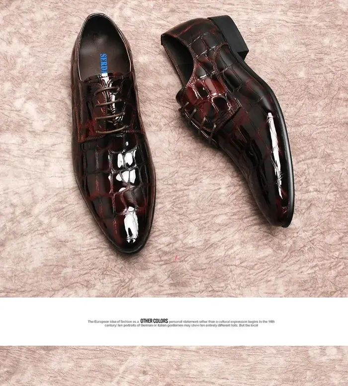 Chaussures en cuir de style européen pour hommes