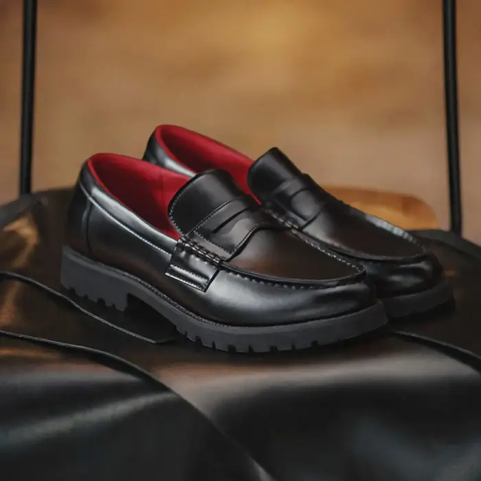 Maden – Mocassins vintage noirs pour hommes
