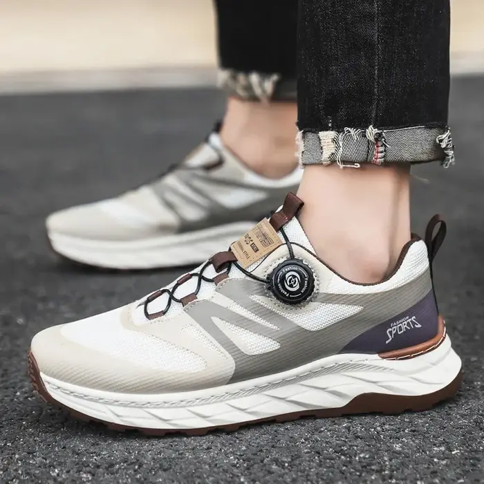 Chaussures de sport décontractées confortables avec bouton rotatif