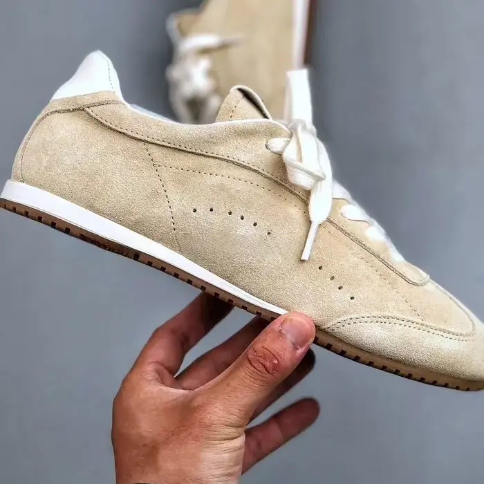 Chaussures de sport plates vintage Deqin originales à lacets