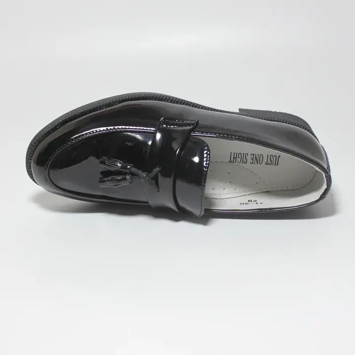 Chaussures en cuir PU verni souple pour garçons et adolescents