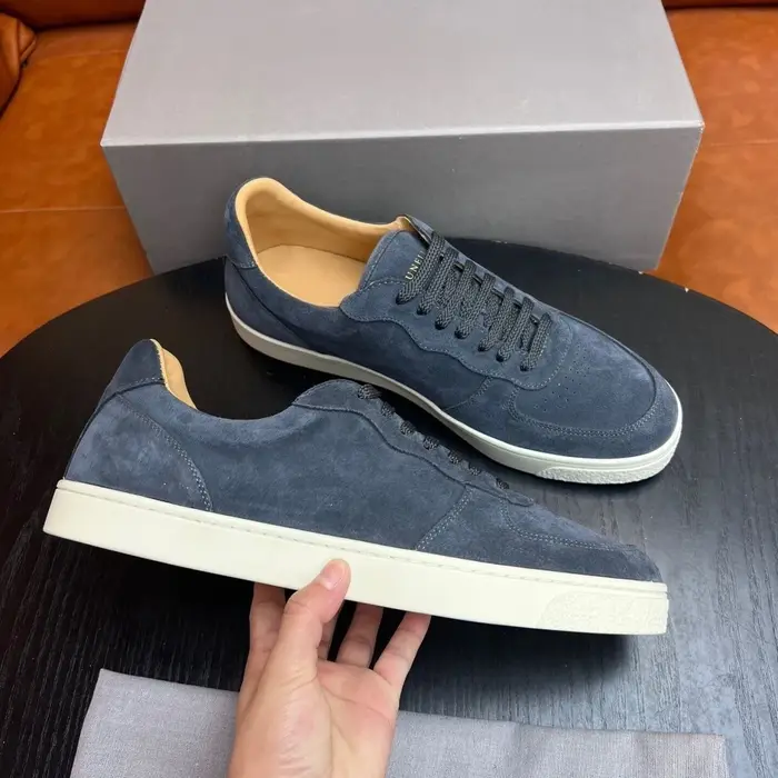 Chaussures décontractées en daim pour hommes 2026 – Baskets basses à lacets style américain