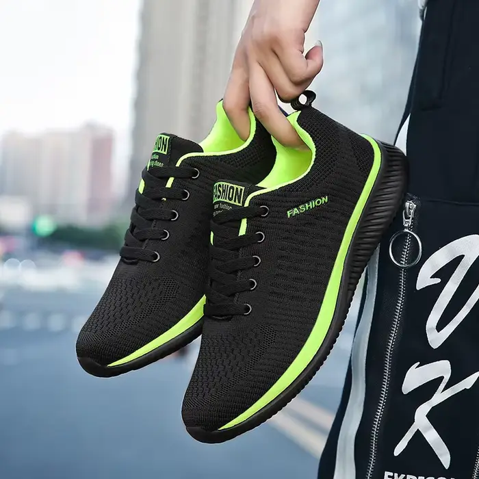 Baskets hommes course marche tricot chaussures mode décontracté haute qualité Sport athlétique gymnase léger
