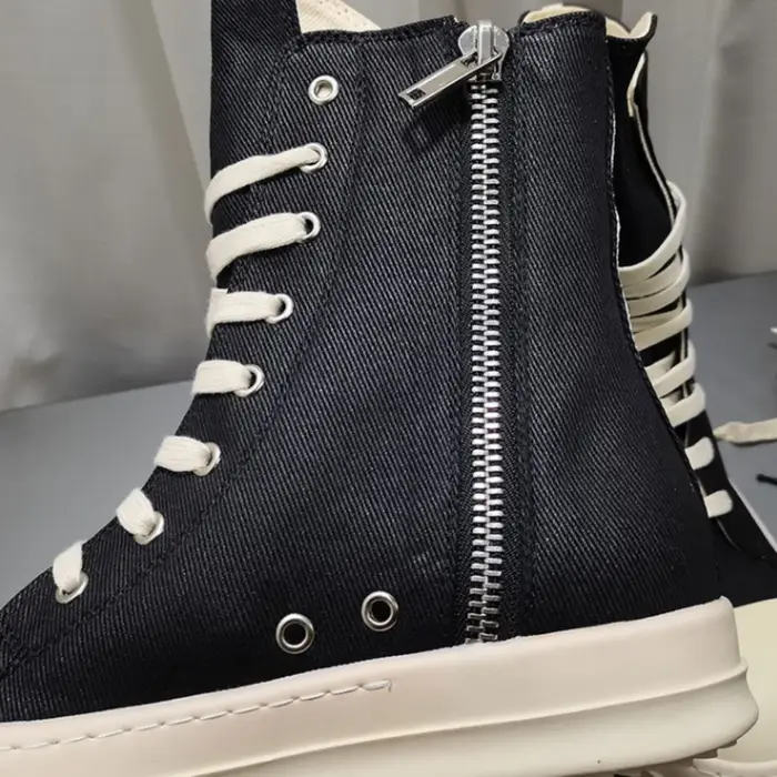 R-o bottine hommes haut chaussure toile noire femmes Sneaker chaussures décontractées toile cirée ba