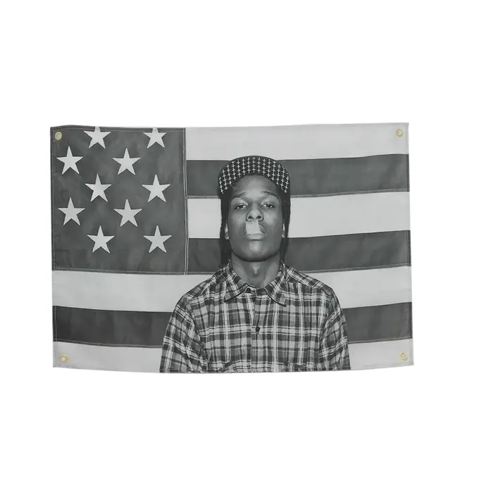 Asap Rockys – drapeaux de rappeur, décor de salle, Album de musique esthétique, affiches d'art mural