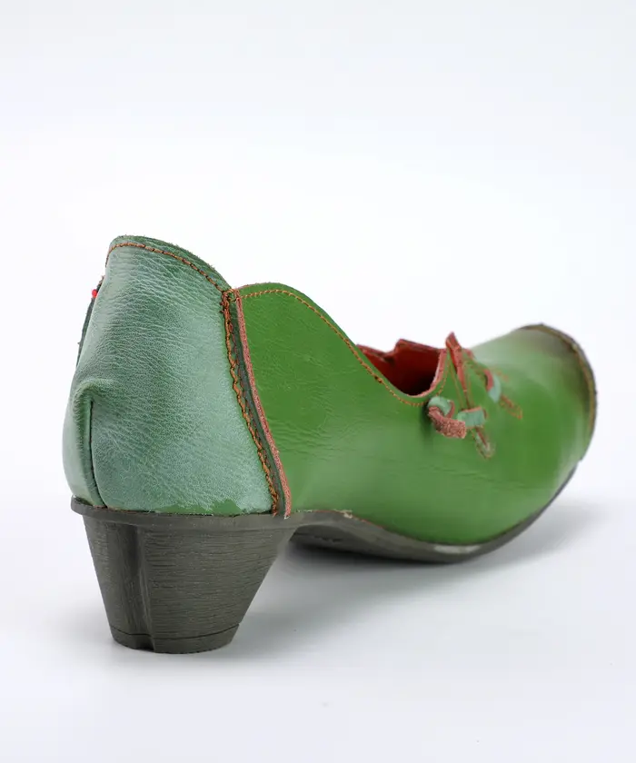 TMA EYES-Chaussures à Talons Bas avec Dentelle Peu Profonde pour Femme, Style Rétro, Nouveauté