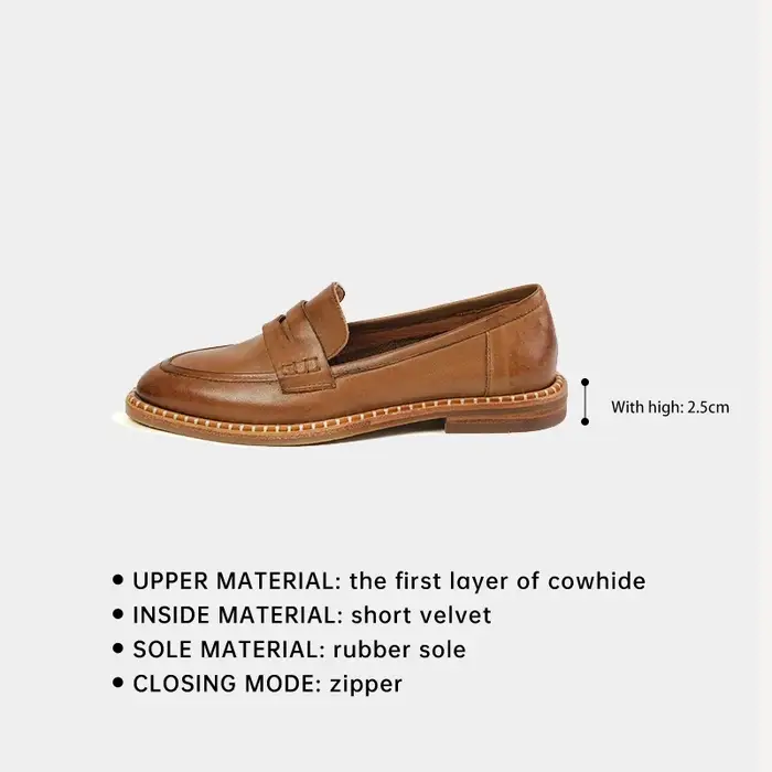 Ods-Mocassins en cuir véritable pour hommes
