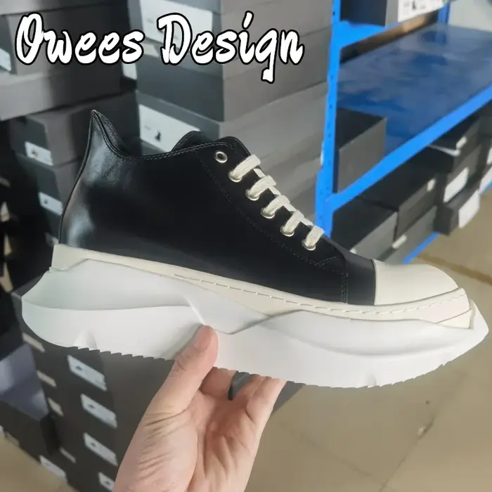 Marque décontracté femmes en cuir véritable chaussures basses plate-forme hommes à lacets chaussure 