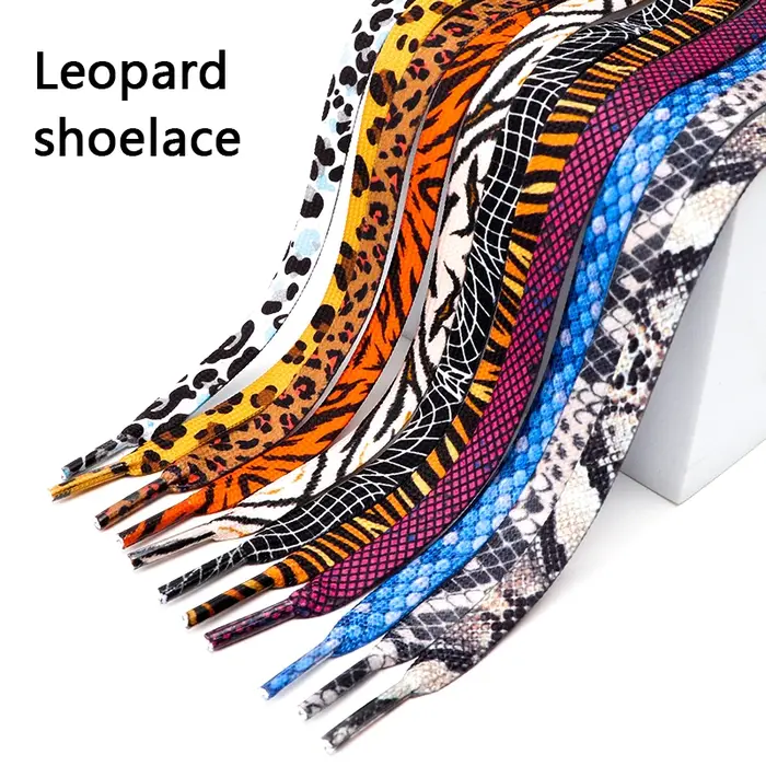 Lacets Lumineux Plats Imprimés Léopard