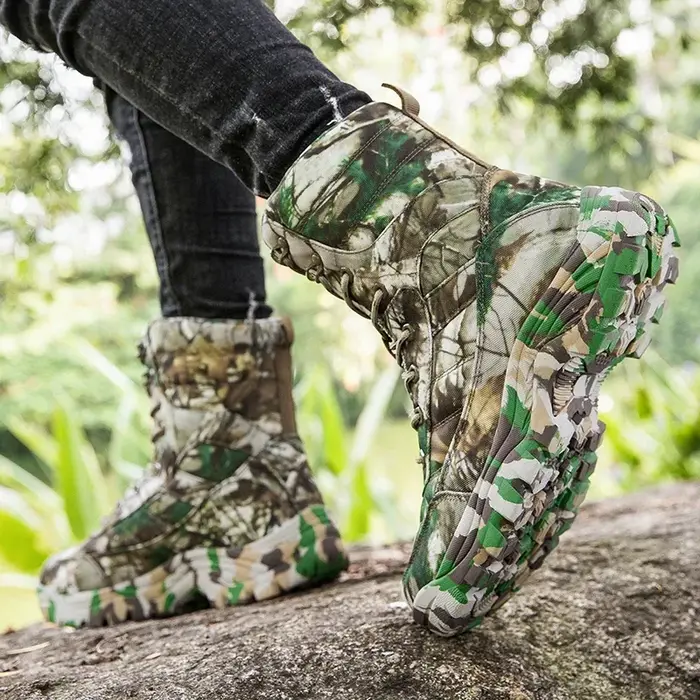 Nouveaux hommes bottes tactiques désert chasse randonnée chaussure à lacets en plein air cheville mâle étanche sécurité escalade chaussure formation armée botte