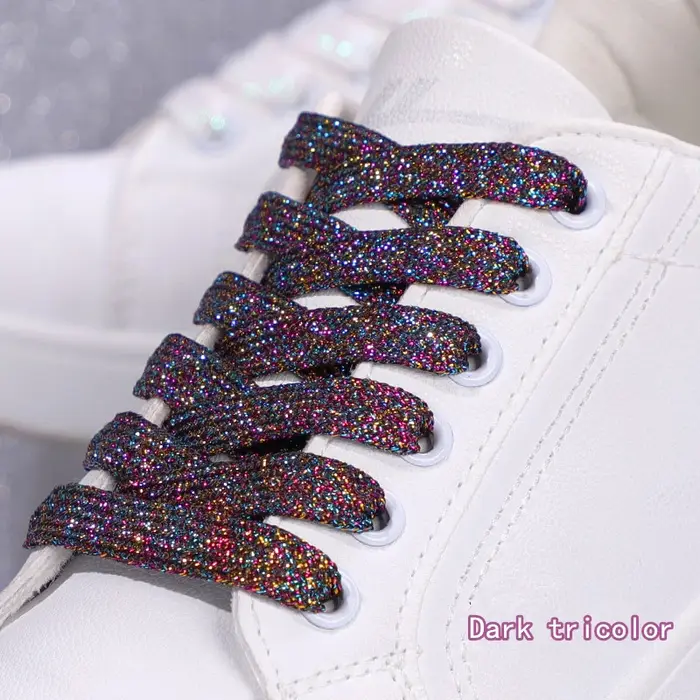Lacets de chaussures plats colorés