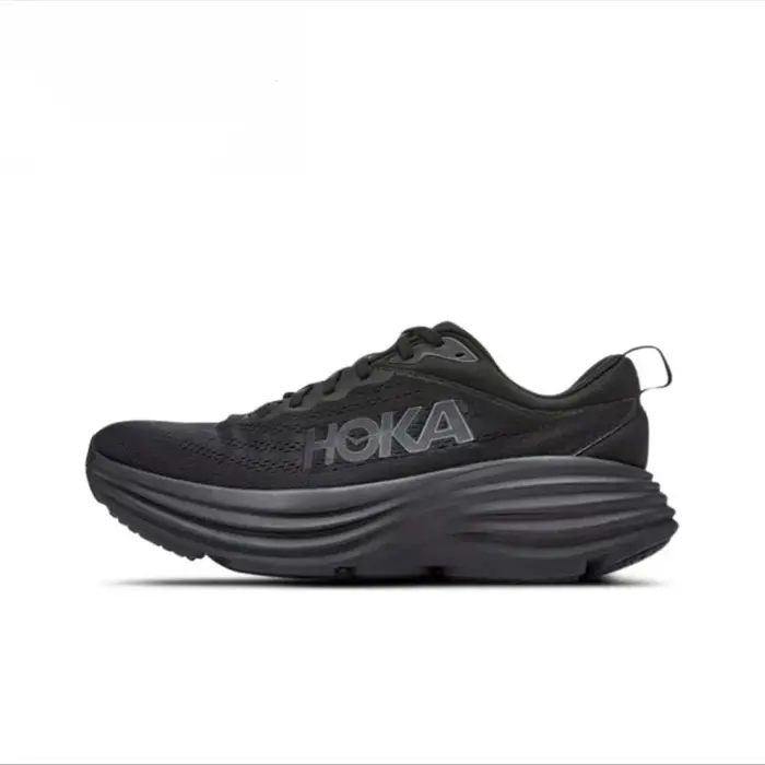 Chaussures Bondi 8 pour hommes et femmes, tige en maille technique, chaussures de course professionnelles pour marathon, baskets basses classiques de HOKA, chaussures décontractées.