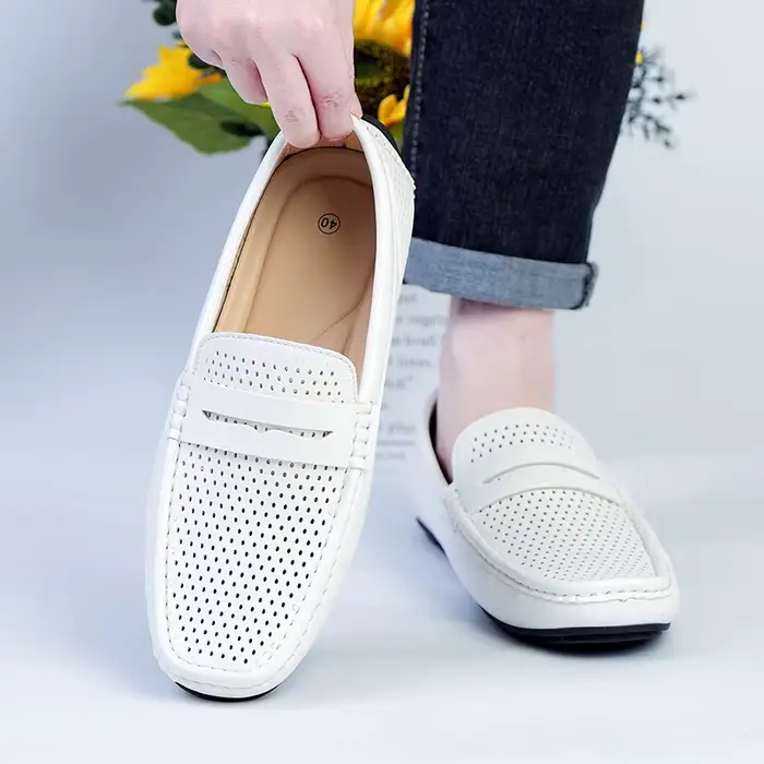 ELUVA hommes mocassins sans lacet chaussures décontracté confortable léger antidérapant