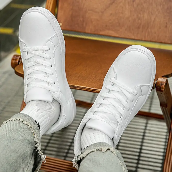 PU cuir hommes chaussures baskets tendance