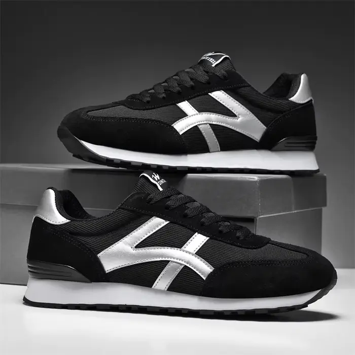 Chaussures de sport rétro à semelle épaisse Double Star