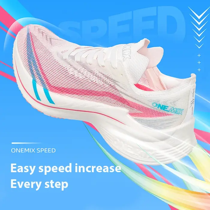 ONEMIX ivoire blanc chaussures de course pour hommes grosses baskets Marathon formateurs