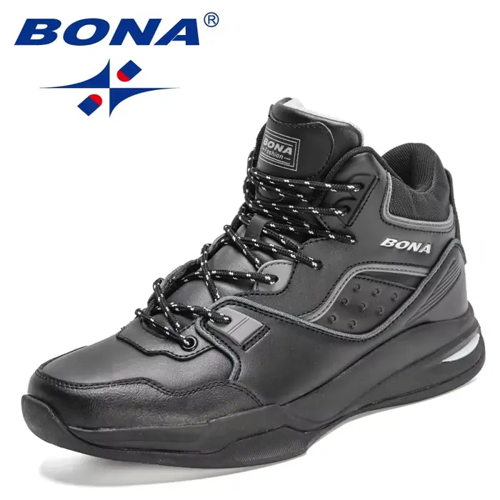 BONA nouveaux créateurs marque chaussures de basket-ball professionnel hommes baskets hautes homme léger confortable