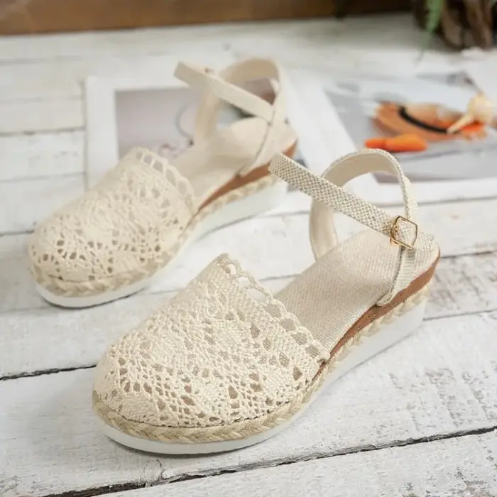 Espadrilles de sandales sous bout fermé