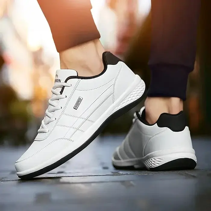 Chaussures à lacets vulcanisées pour hommes, baskets en cuir imperméables, décontractées et confortables, chaussures pour hommes, Masculino