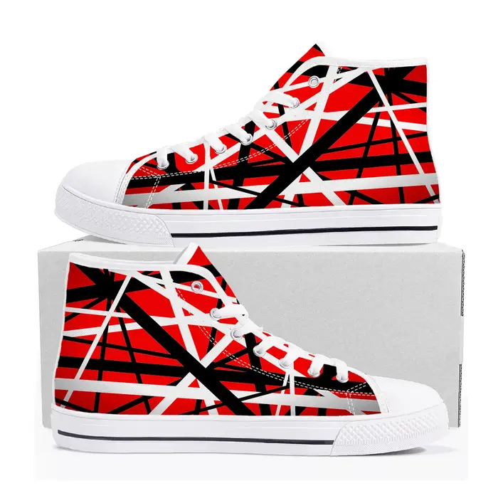 Van Evh 5150 rayures Halen baskets hautes hommes femmes adolescent haute qualité toile Sneaker 1984