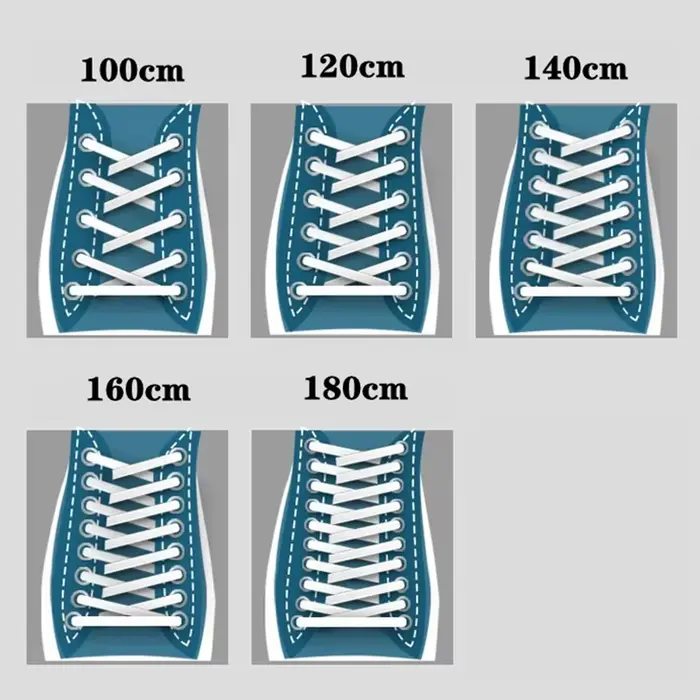Lacets plats cirés en cuir lacets de chaussures décontractés imperméables bottes unisexe longueur de