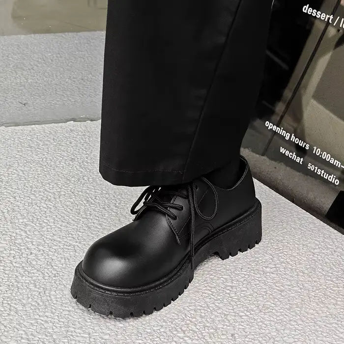Chaussures en cuir à grosse tête pour hommes