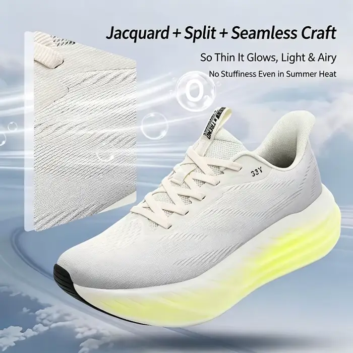 Chaussures de course pour hommes, respirantes, légères, amorties, antidérapantes, résistantes à l'usure, pour le jogging, la marche et la salle de sport.