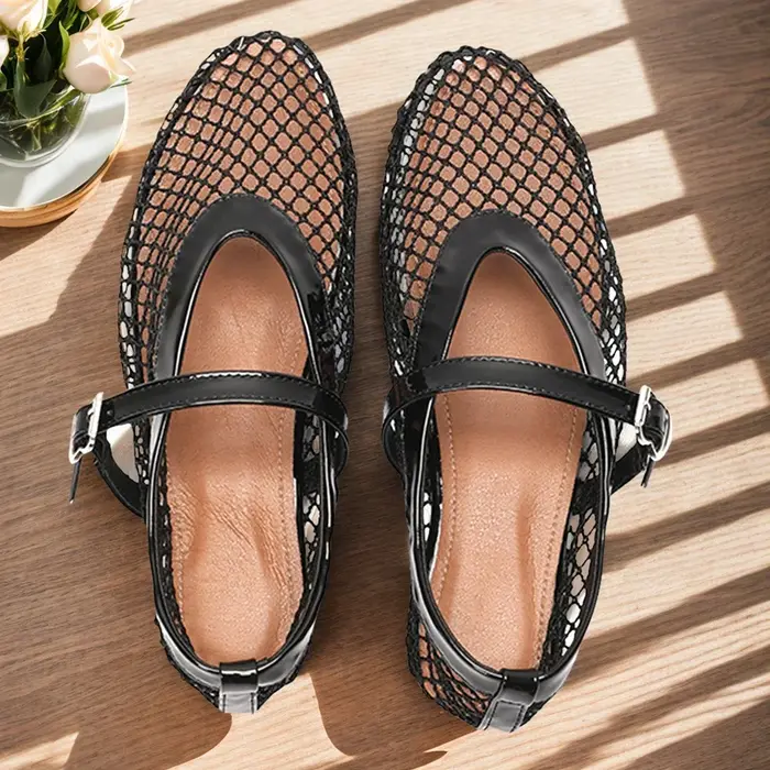 Femmes maille ballerines résille