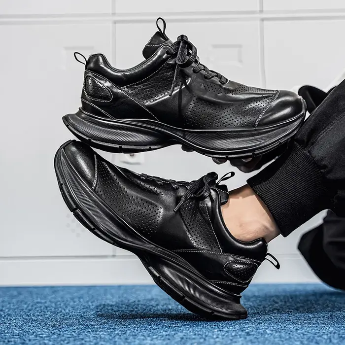 Hommes chaussures vulcanisées de haute qualité décontracté en cuir