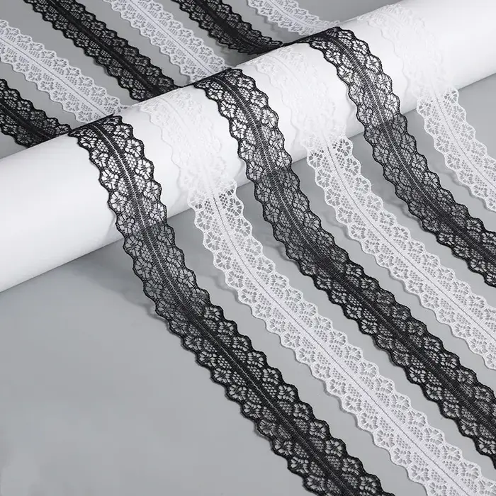 InjLace-Lacets Plats pour Chaussures Décontractées, Corde Blanche et Noire, Accessoires, Largeur 2.9