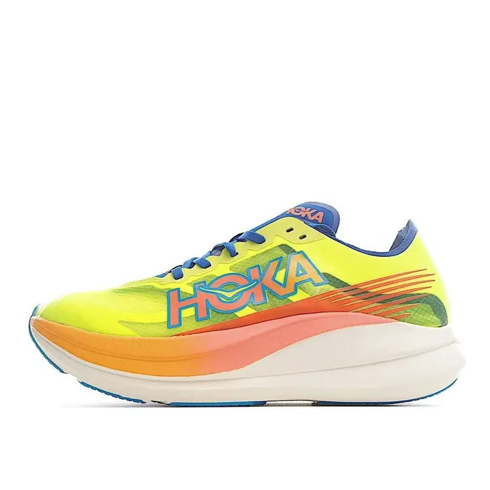 Chaussures de course sur route et sentier HOKA rocket X 2 pour hommes et femmes, résistantes à l'abrasion, amortissantes, pour jogging en plein air.