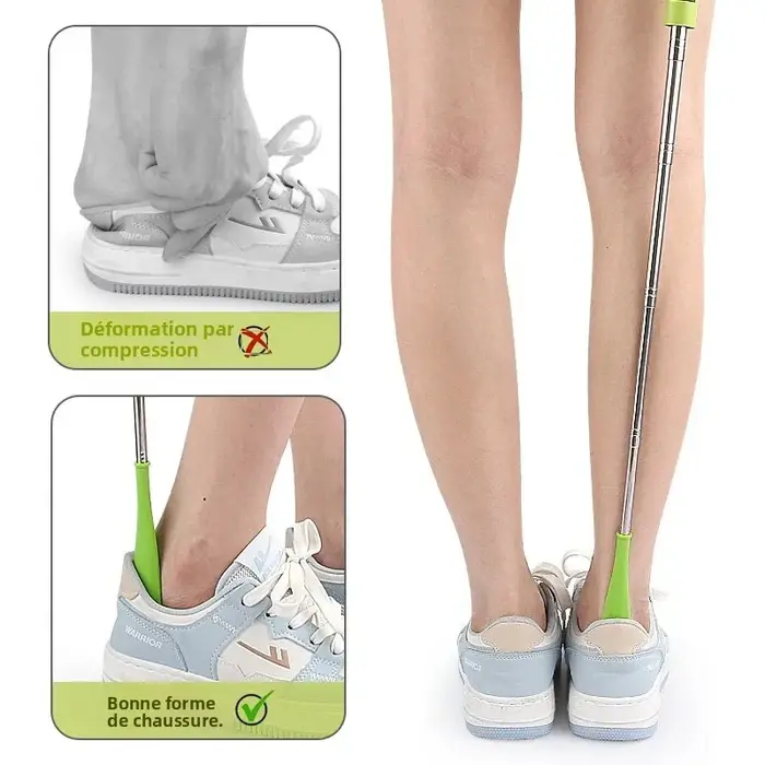 Nouvelles Chausse-pieds Longues Extensibles 30cm-71cm en Métal