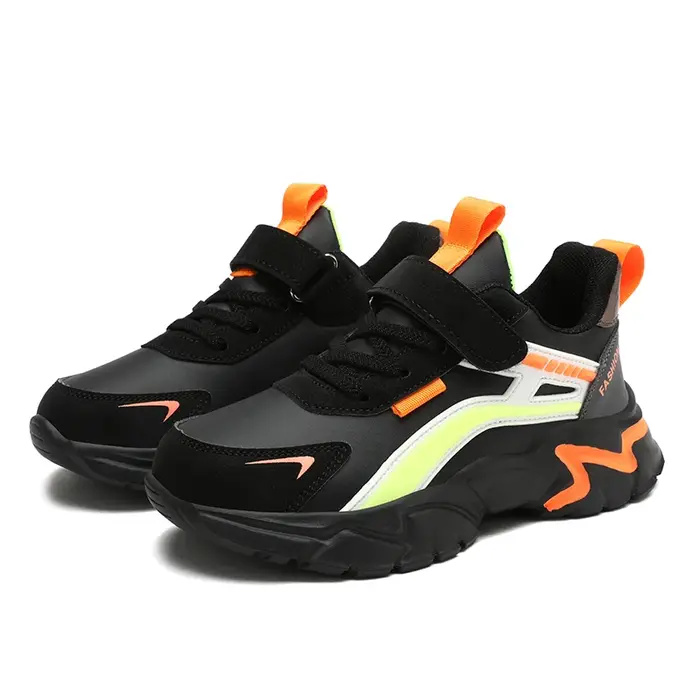 Chaussures de dehors Décontractées en Cuir Antidérapantes pour Garçon, Baskets de Tennis à Semelle S