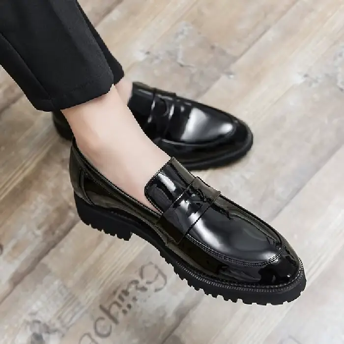 Lefu chaussures hommes semelle épaisse confortable à la mode marque chaussures en cuir hommes de hau