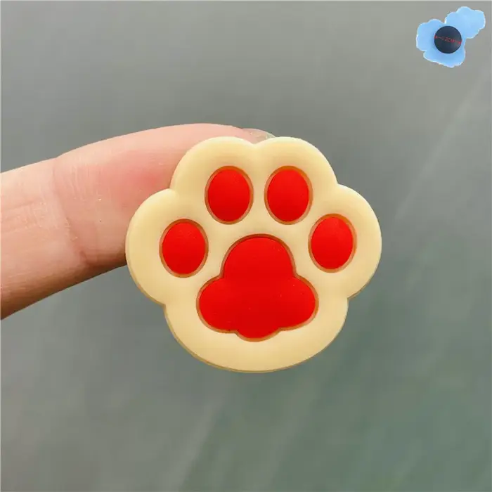 Breloques de chaussures en PVC pour enfants, pattes de chat mignonnes colorées, accessoires d'orneme