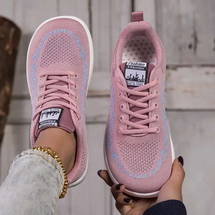 Rose décontracté femmes chaussures à bout large