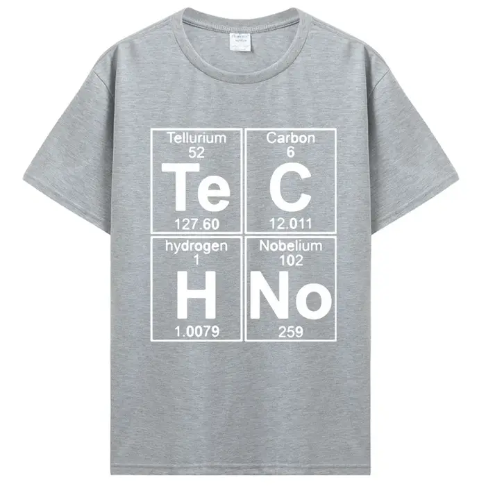 T-shirt humoristique Techno Tableau Périodique pour Hommes 100% Coton