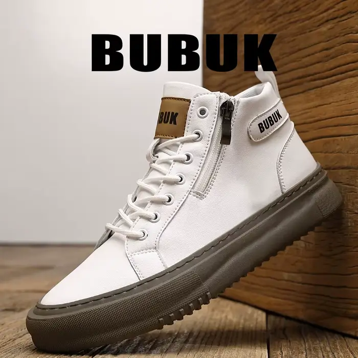 Bubuk Chaussures d'extérieur pour hommes, bottines mi-hautes tendance et confortables, adaptées à la