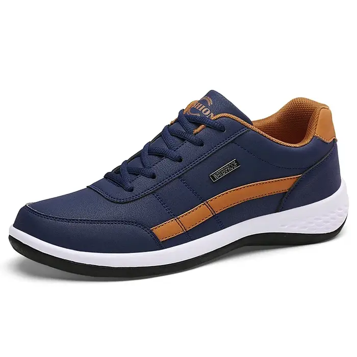 Chaussures en cuir pour hommes, baskets imperméables, décontractées et confortables, chaussures à la