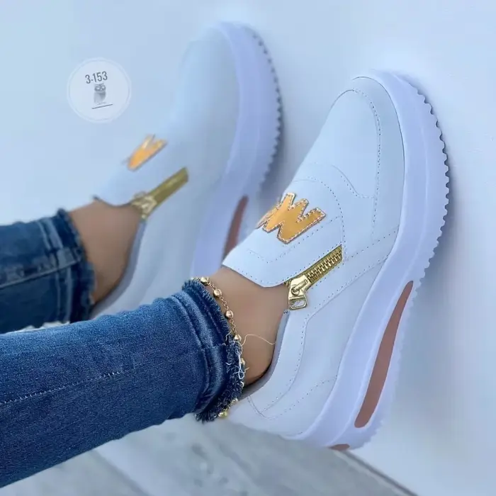 Baskets à plateforme en maille pour femmes
