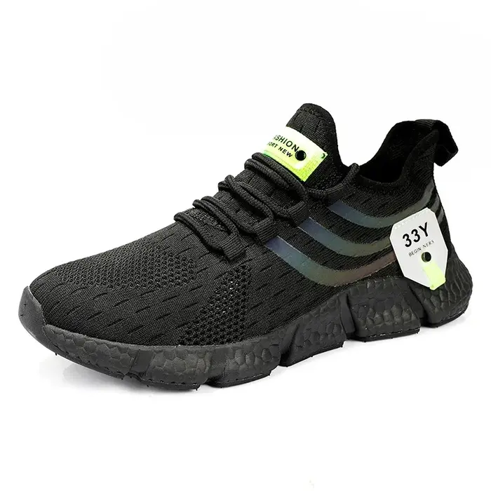 Chaussures de course en maille à fond plat pour hommes et femmes, chaussures de randonnée, chaussure