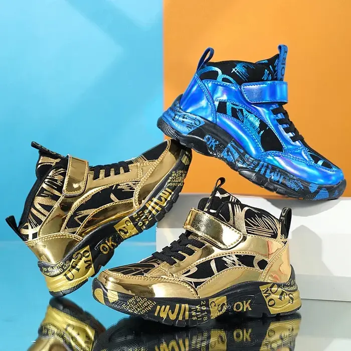 Nouveaux enfants baskets pour garçons en cuir chaussures de sport de course
