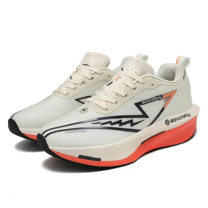 Chaussures de course avec plaque en carbone, spéciales pour hommes et femmes, respirantes, légères, 