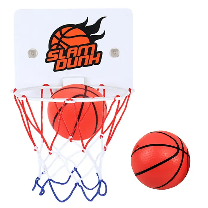 Cerceau de basket-ball à ventouse avec 2 balles, panier de basket-ball d'intérieur mural, accessoires de basket-ball