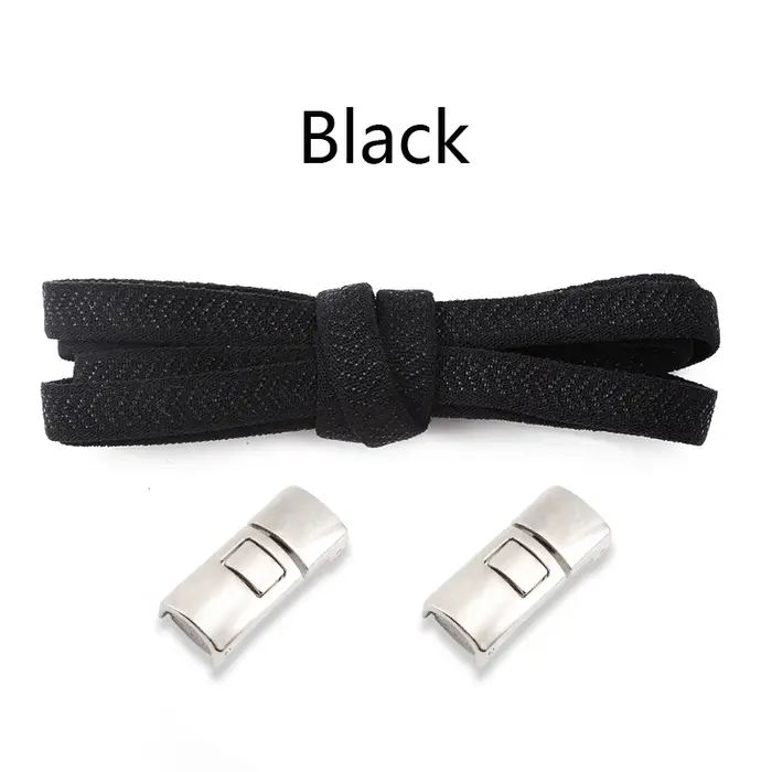 Nouveaux lacets élastiques unisexe pour baskets, avec boucle métallique croisée, 22 couleurs, sans n