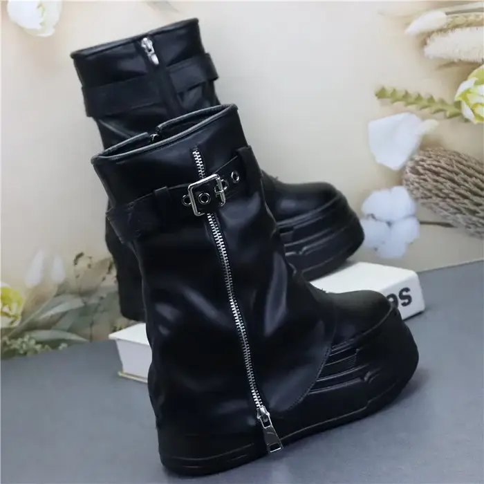 Bottes hautes à talon caché de 12cm pour femmes