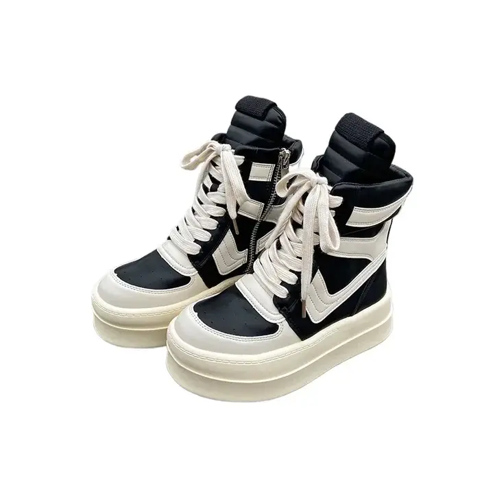Baskets Montantes en Daim Marron et Cuir group pour Homme et Femme