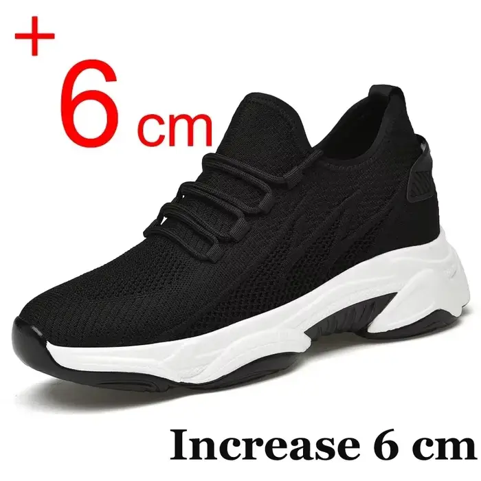 Baskets respirantes pour hommes, chaussures rehaussantes décontractées, hauteur de 8cm, pour l'été, 
