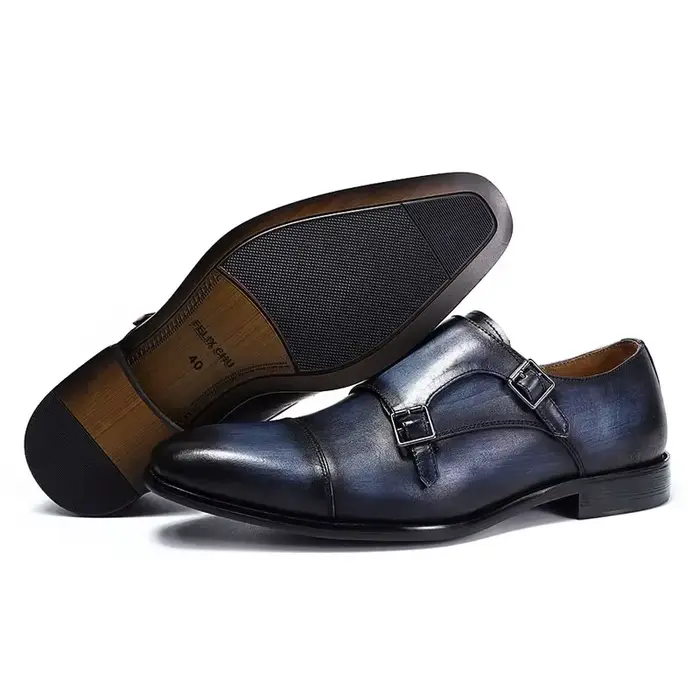 Mode marron noir hommes mocassins chaussures robe élégante costume formel chaussure en cuir respirant antidérapant à la